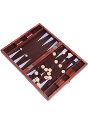 ULTIMAX Backgammon Set, Classic Board Game with Leather Case, Folding Board, Gift Package, Portable Travel Strategy Backgammon Game Set for Adults, Kids