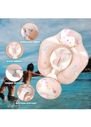 Swimbobo-Baby Swimming Float W/Sun Protection Canopy-Unicorn