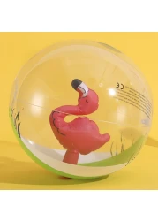 Flamingo 60cm Beach Ball Jumbo Pool Toys Beach Toy for Kids - Giant Inflatable Clear Beach Ball Swimming Pool Water Outdoor Summer Party Favors for Kids Adults Toddlers