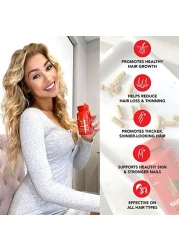 Hairtamin Healthy Hair Growth Vitamins - Biotin Hair Growth Supplement - 30 Capsules - Hair Vitamins To Help You Grow Gorgeous, Longer Stronger Looking Hair