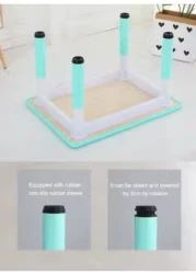 3-Piece Kids Study Table Chairs Set Height Adjustable Toddler Art Desk and Seat for Kids Graffiti Desktop