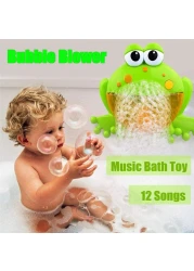 Generic Frog Bubbling Making Machine, Nursery Rhyme Musical Bathtub Toy For Baby &amp; Kids