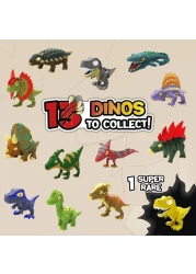 سلايم سحري من كريز - كبسولة دينوريكس مع أطفال سلايم وأشكال ديناصورات قابلة للتجميع - 13 ديناصورًا للجمع، 1 منها نادر للغاية
