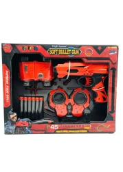 تون تويز إليت طقم مسدس الرماية- أحمر