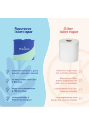 Repurpose 100 Bamboo Toilet Paper 3 Ply Tree Free Plastic Free Packaging 12 Rolls 300 Sheets per Roll FSC Certified