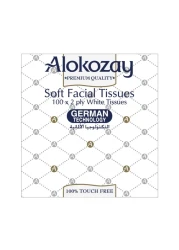 ألوكزاي مناديل وجه ناعمة بطبقتين 100 منديل