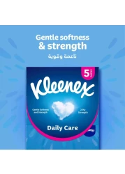Kleenex Daily Care Facial Tissue Box 2 Ply 190 Tissues Pack of 5