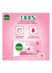 Dettol Skincare Anti-Bacterial Wipes White 10 Wipes Pack of 3