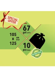 Enviro Shield 67 Gallon Oxo Bio-Degradable 20 Garbage Bags XXL Black