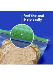 Ziploc Sandwich and Snack Bags with EasyGuide Texture Plastic Storage Bags with Grip n Seal Technology 280 Bags Total