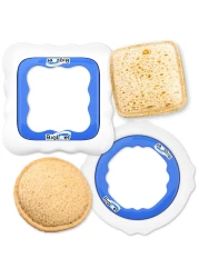 Uncrustable Sandwich Cutter and Sealer PBJ Sandwich Cutter for Kids Lunch Make Freeze DIY Pocket Minis Homemade Uncrustables Sandwich Maker Crustless Bread Sandwich Sealer Decruster 2 Pack