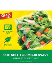 Glad Sandwich Zipper Bags, 100 Bags, 14.4x16.5cm