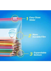 زيبلوك أكياس تخزين طعام سعة كوارت 20 كيس