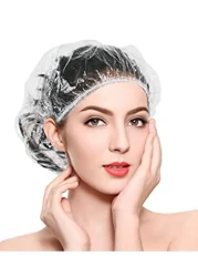 Generic 100-Piece Disposable Shower Cap Clear 8X6X2Inch Clear 8X6X2Cm
