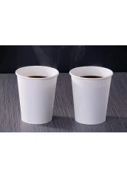 Yesocea 8 Oz. White Paper Cups Serve Your Drinks With Convenience And Style Disposable Hot Chocolate, Cocoa, Water, Coffee Cup [50 Cups]