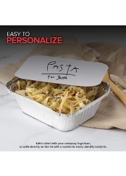 Vsell24 250Cc 100Pc Disposable Aluminium Containers Foil Pans With Lids For Food Storage