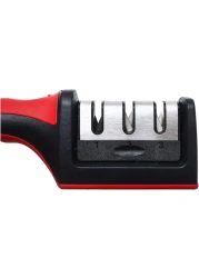 Knife Sharpener for Sharpening and Polishing Kitchen Knives - Black