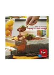 فان حاوية طعام من الألومنيوم مع غطاء للإستعمال مرة واحدة - فضي 1.98 لتر 10 قطعة