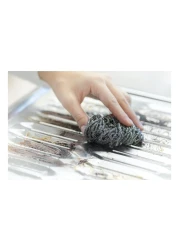 Scotch-Brite Stainless Steel Metal Spiral Scrubber Scouring Pad 6 PCS