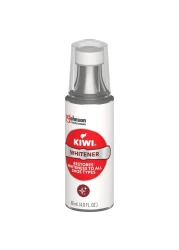 KIWI Shoe Whitener For Leather Vinyl Canvas Nylon and More 4 Fl Oz Includes Sponge Applicator