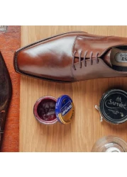 SAPHIR Creme Surfine Pommadier Shoe Polish Beeswax Cream for Leather Products Navy Blue