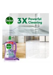 Dettol 3x Antibacterial Power Floor Cleaner Lavender 3L Pack of 2