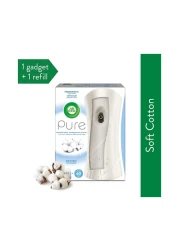 إيرويك فريش ماتيك مجموعة بخاخ معطر للهواء تلقائي برائحة القطن الناعم 250 ملل - أبيض