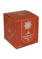 Al Riyah Mabrook Oud Muattar 40g Black And Orange