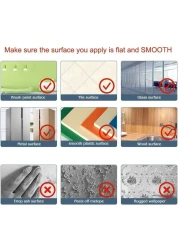 Generic Dry Erase Whiteboard Sticker Wall Decal, Self-Adhesive White Board Peel Stick Paper For School, Office, Home, Kids Drawing With 1 Water Pen (78.7" X 17.7")