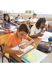 SCRIBBLEDO Dry Erase Multiplication Chart Whiteboard 9 x 12 Multiplication Table Double Sided Times Table Math Manipulatives White Board for Kids Students Classroom and Home Mini Lapboard Game