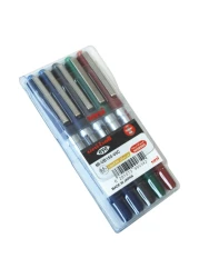 Uni-ball Eye Micro Liquid Ink Rollerball Pen Wallet 5 PCS