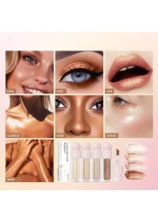 Liquid Highlighter Contour Stick Makeup Highlighter for Face Lightweight Glotion Waterproof Luminous Lotion Silky Smooth Glitter Highlighter Makeup Stick MultiUse Body Shimmer2 Starlight