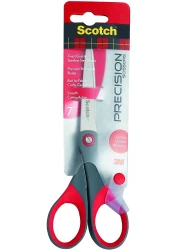 Scotch Precision Scissor, Multi Color, 1447, Red And Gray, 7-Inches