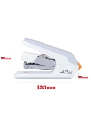 Aiwanto DELI 0371 Stapler, Desktop Stapler 40-Sheet Capacity Stapler (White)