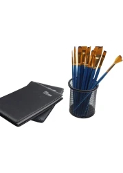 Generic Pen Holder Mesh Pencil Holder For Desk Office Pen Organizer Black, 4 Pack