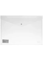 Generic Set Of 5 Transparent Plastic Folders File Bag Document Hold Bags A4 Paper Storage Office School Supplies Bgyp12