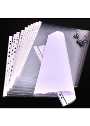 Generic Divine A4 File Organizer Clear Plastic Punched Pockets Document Folders (100 Pieces)