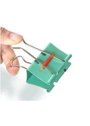 Aiwanto 2 box Binder Clips with Storage Paper Clips 25mm Binder Clips Office School Stationary Clips Paper Pins(96pcs)