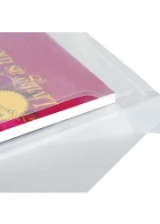 Generic 15Pcs Transparent A4 Paper Size Pp Water Resistant File Holder Clear Filing Envelope With Snap Button (White)