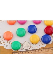Generic Colored Round Magnets Mini Fridge Whiteboard Magnetic Button For Office Home School Maps Calendars Presentation Decorative-12 Pcs (12)