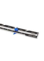 Dritz 6 Sliding Marker Sewing Gauge Nickel with Black Printing and Blue Slider