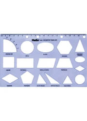 Maped Helix USA Geometry Shapes Drawing Template 17 Shapes Educational Tool Enhances Precision Ideal for Drafting Design 20cm Ruler