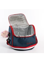 Thermal Ice Cooler Lunch Bag Blue 20x16.5x20centimeter