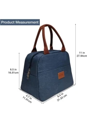 MahMir Insulated Lunch Bag for Men Women Kids with Strap Handles, Wide Open Easy to Clean Insulated Lunch Bag Box for Office Work School Picnic Travel, Leakproof Thermal Cooler Insulated Lunch (Black)