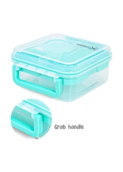 HYDROBREW 3/4/5 Compartment Convertible 1250ml Bento Lunch Box with 150ml Gravy Bowl - Green