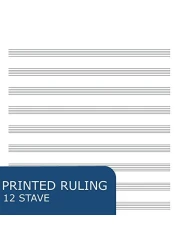 Roaring Spring Loose Leaf Music Filler Paper 20 Sheets 85x11 with 12 Staves of Music Lines Heavyweight 24 Smooth White Paper 3 Hole Punched Pack of 1