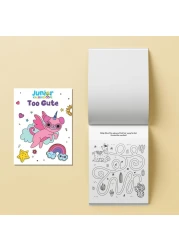 Hinkler Jr Kaleidoscope Colouring Kit &ndash; Too Cute Edition, includes 64-page Coloring Book with 50 Stickers and 5 Markers, Adorable Animal Designs for Kids, Ideal Gift for Cute-Themed Art Play