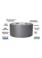 BookGuard 2 inch Premium Bookbinding Repair Cloth Tape 15 Yard Roll Gray