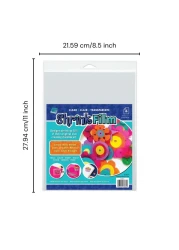 Grafix KSF6C Film Clear 85 x 11 Pack of 6 Transparent Sheets Design Your Art and Shrink It to Create Jewelry Embellishments Paper Crafts Gift Tags Ornaments and More 85x11 6 Count