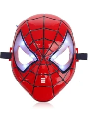 LED Glowing Superhero Halloween Light Spider Man Mask Children's Cartoon Mask Spider-man Toy Glow with Lamp Spiderman Mask